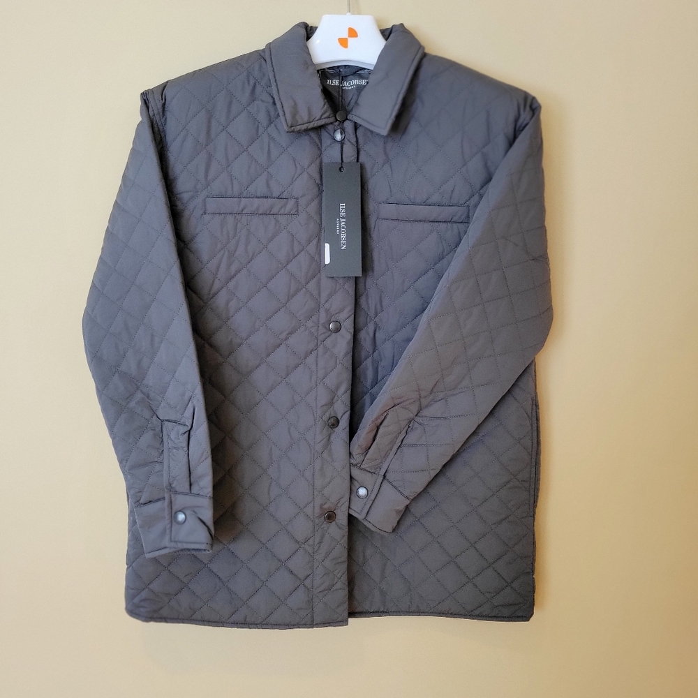 NEW Ilse Jacobsen Quilt Jacket ART34 in Dark Shadow, sz.  EU36,